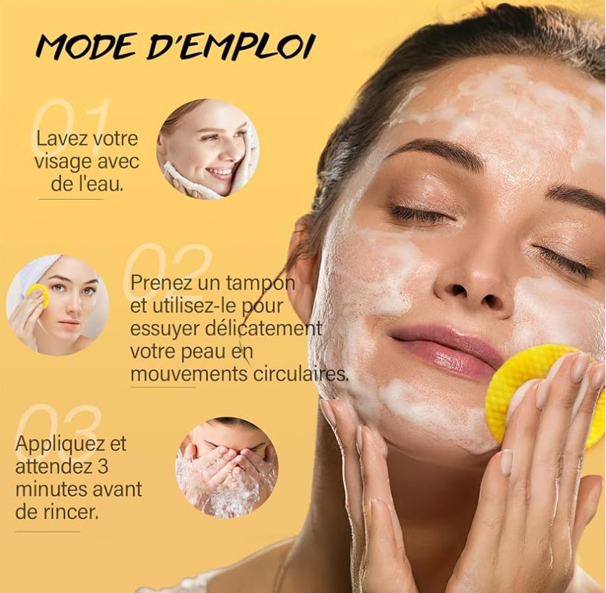 Tampons Exfoliants Curcuma & Acide Kojic