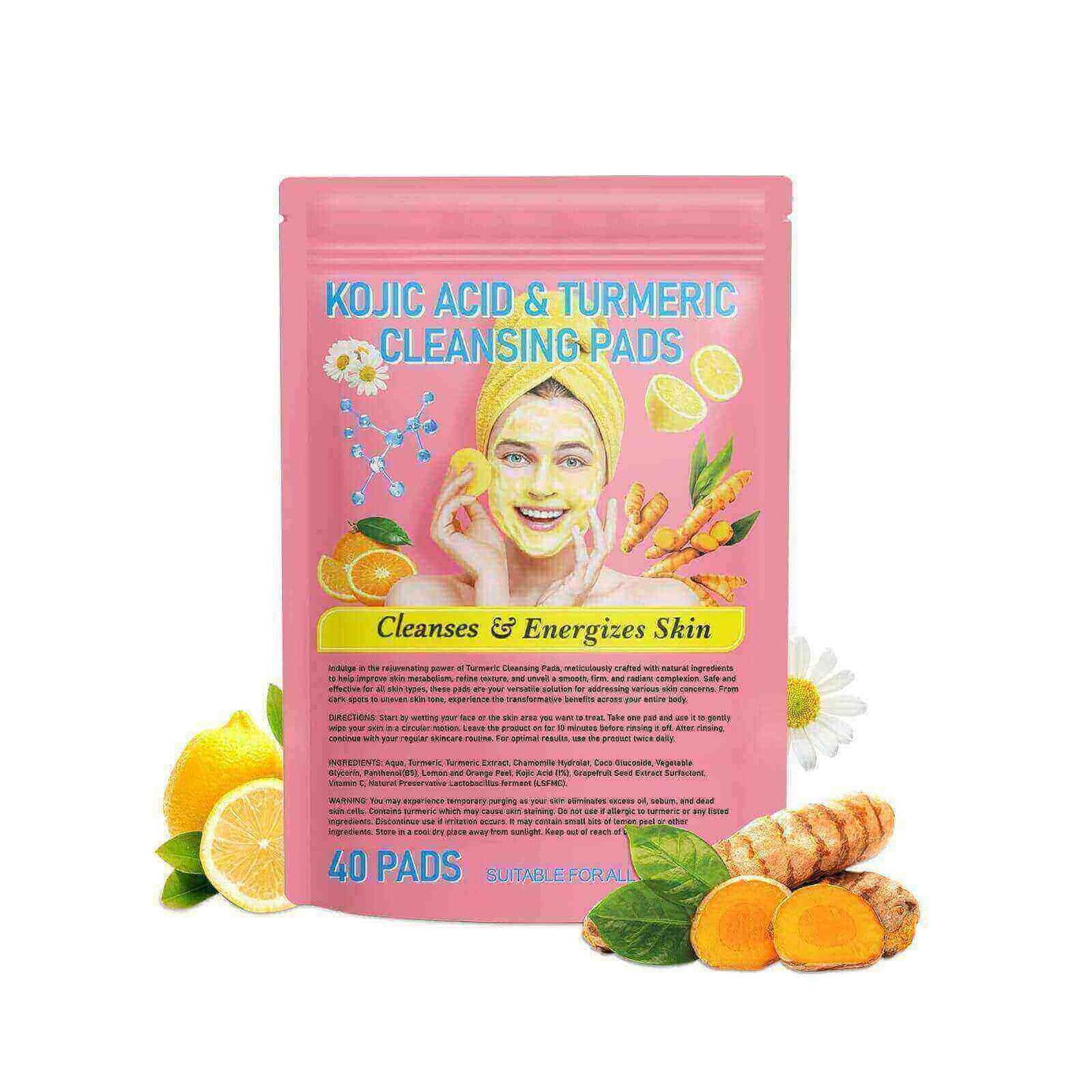 Tampons Exfoliants Curcuma & Acide Kojic